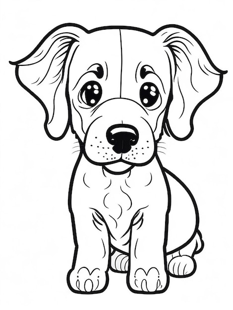 Cute Cartoon cucciolo e cane Illustraton