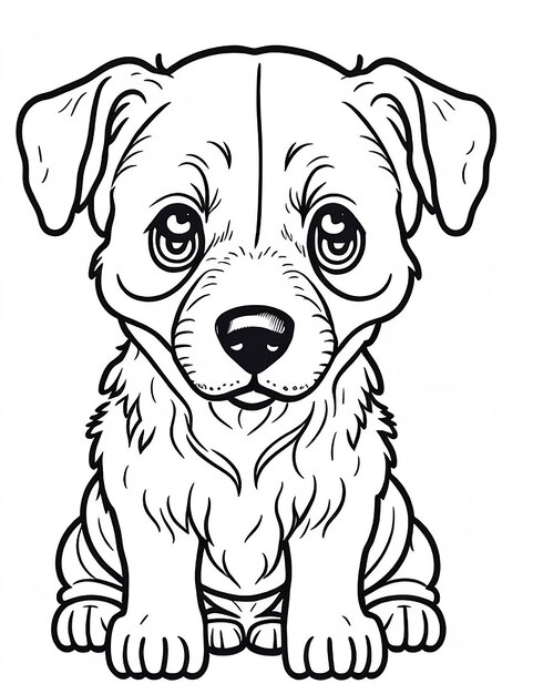 Cute Cartoon cucciolo e cane Illustraton