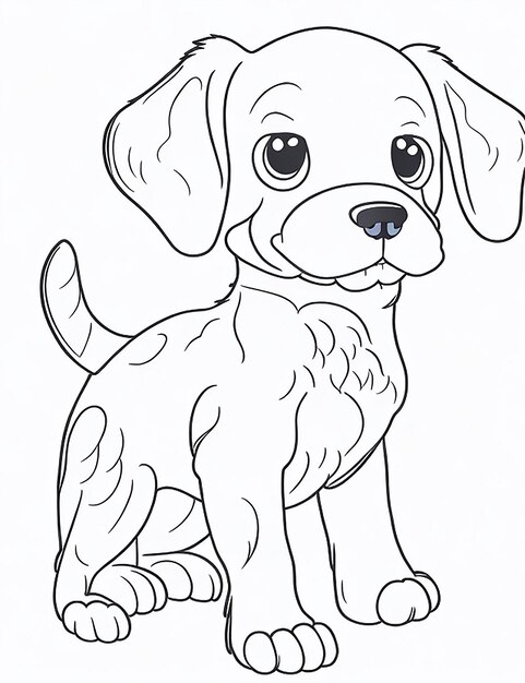 Cute Cartoon cucciolo e cane Illustraton