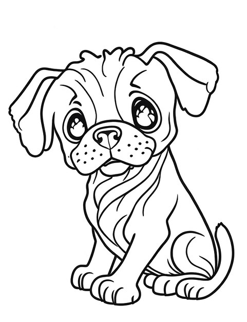 Cute Cartoon cucciolo e cane Illustraton