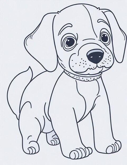 Cute Cartoon cucciolo e cane Illustraton