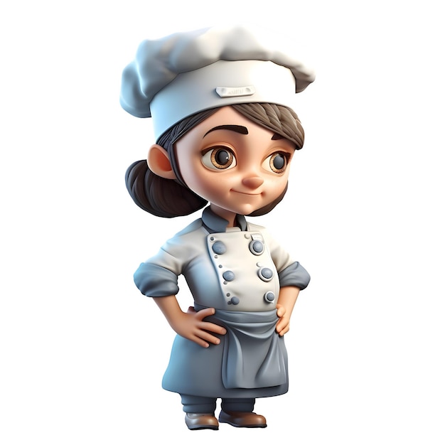 Cute Chef Women with Charm Personaggi coinvolgenti e accessibili per promozioni dell'industria culinaria isolate su sfondo bianco