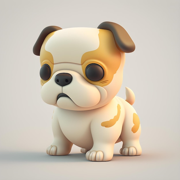 Cute dog character design generativo ai