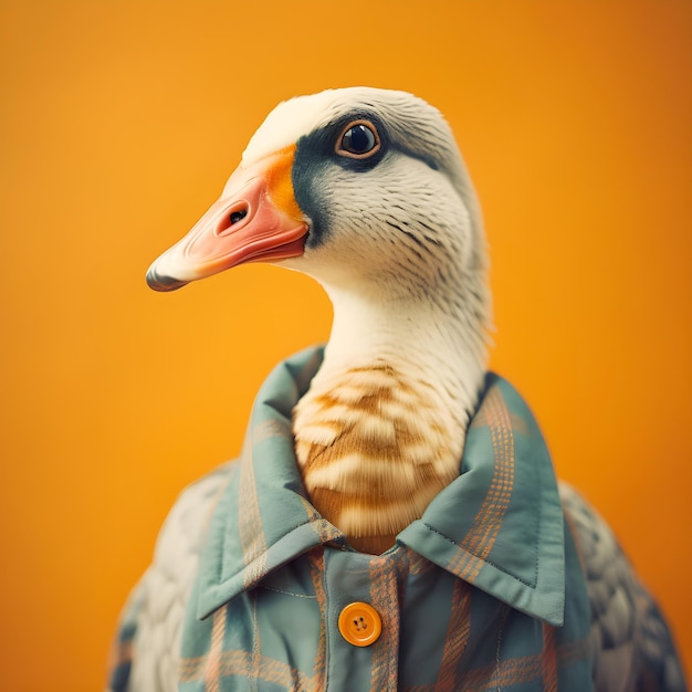 Cute Goose divertente ritratto stile hipster