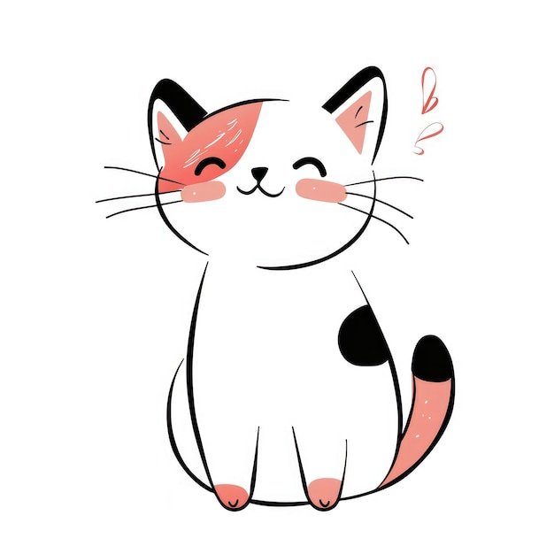 Cuti gatti dei cartoni animati in stile disegno