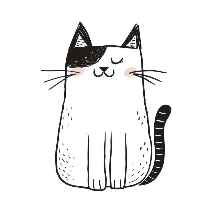 Foto cuti gatti dei cartoni animati in stile disegno