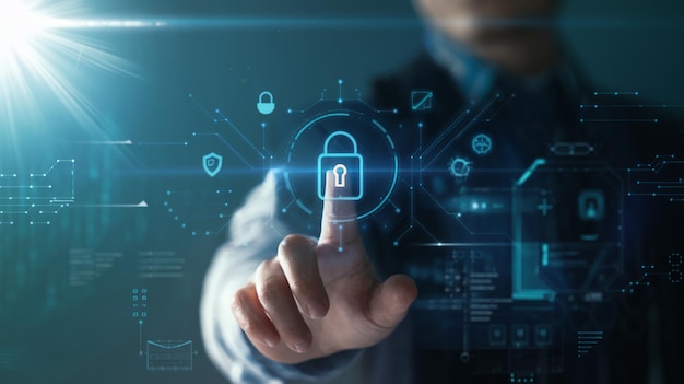 Cyber security Data protection information safety and encryption