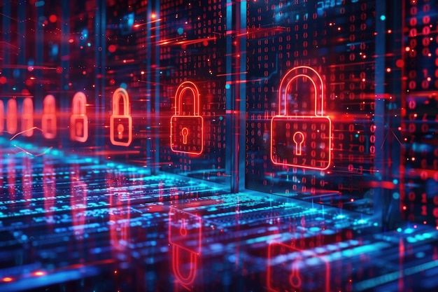 Cybersecurity protezione dei dati privacy delle informazioni concetto di tecnologia internet