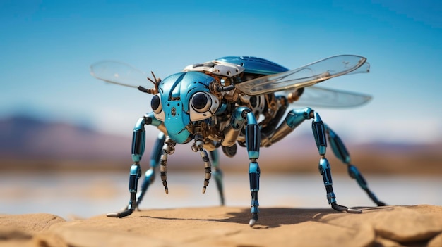 Cyborg insetti tecnologia avanzata creature bioibride innovative organismi controllati da remoto sorveglianza futuristica creata con tecnologia di IA generativa