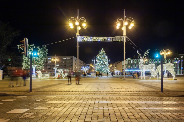 Czestochowa Polonia 31 dicembre 2023 Centro di Czestochowa alla vigilia di Natale