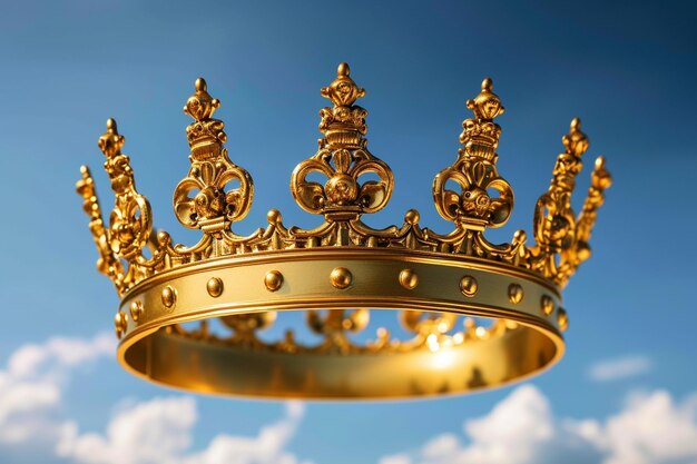 d corona dorata realistica