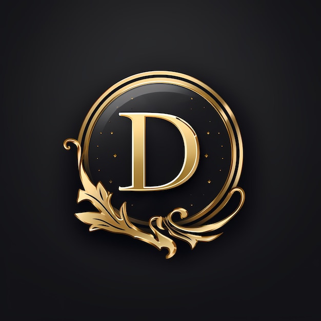 d logo di lusso d logo premium d logo d logo d'oro design d logo d d'oro logo d logo elegante