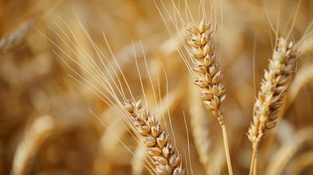 Da vicino la pianta di grano nel campo