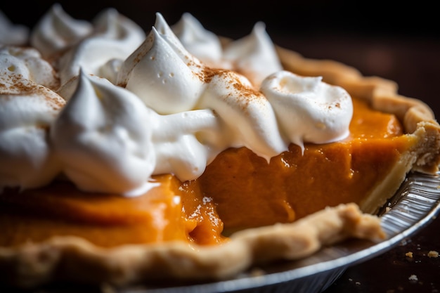 da vicino una deliziosa torta di zucca