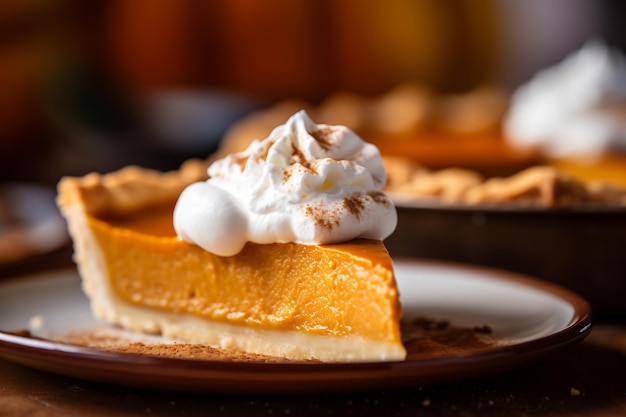 da vicino una deliziosa torta di zucca