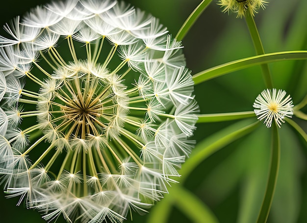 Dandelion FlowersArt DesignCloseup PhotographyConceptual Abstract WallpaperBeautiful Nature Gree