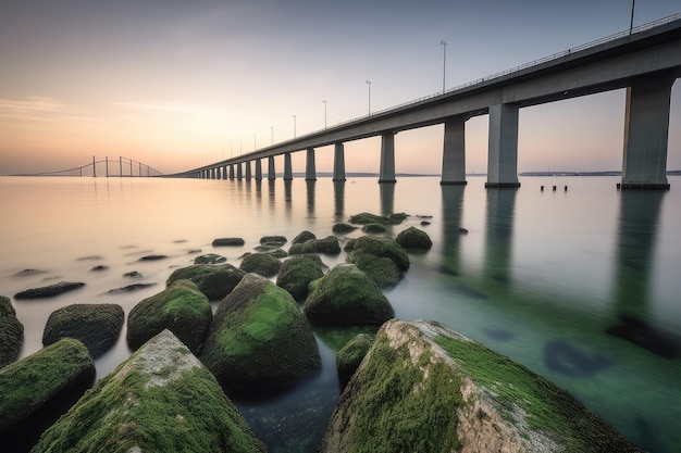 Danimarca Aarhus Lunga esposizione di Infinite Bridge