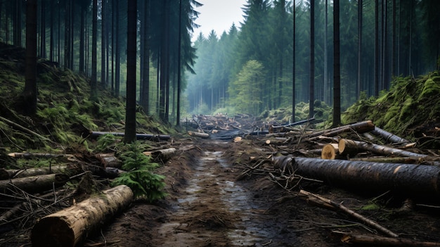 Danni causati da tempeste nelle foreste in Polonia