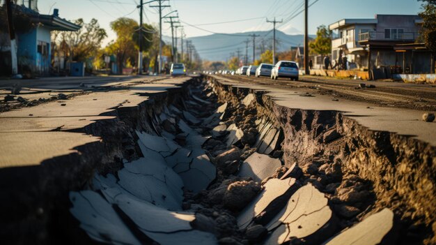 Danni stradali causati dal terremoto