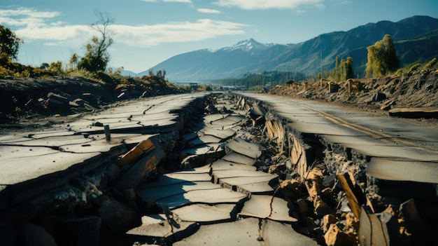 Danni stradali causati dal terremoto