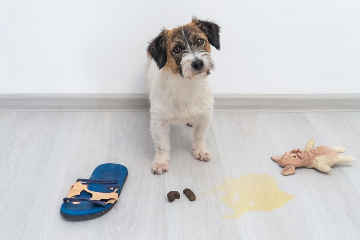 Danno al comportamento del cane cattivo Roba da masticare rosicchiata