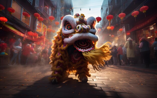 Danza cinese del leone