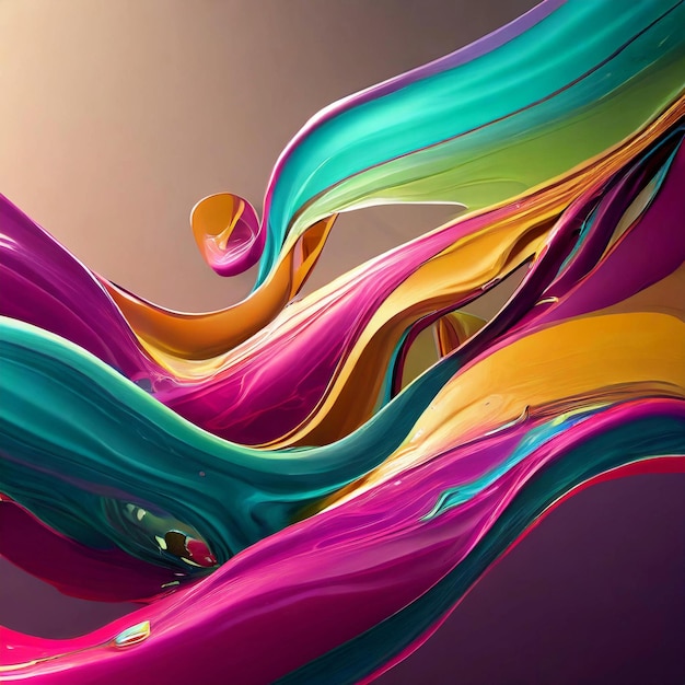Danza dei Colori Disegno fluido e colorato astratto