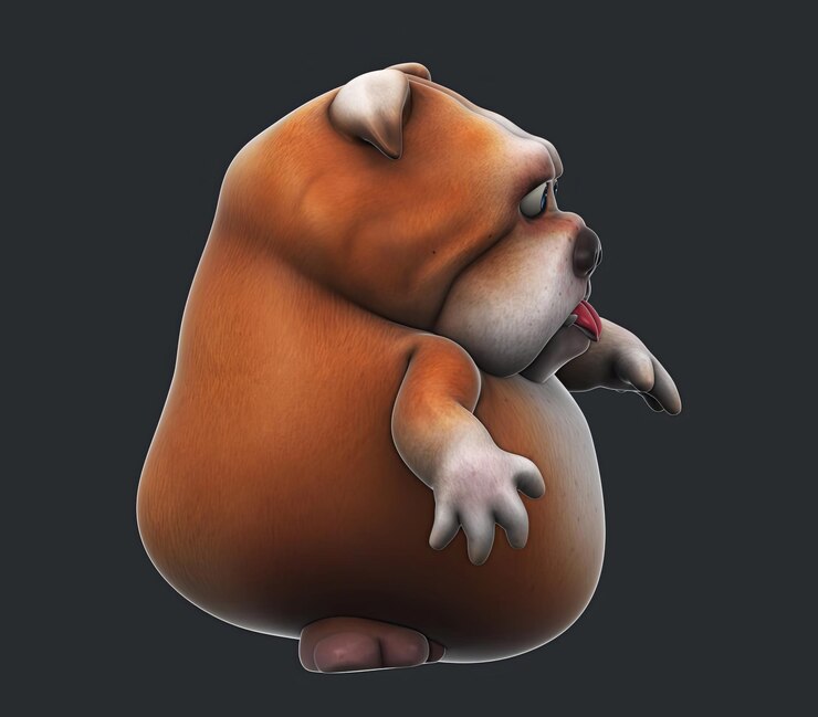 Foto danza divertente di cani dei cartoni animati 3d