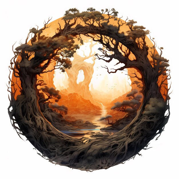 Dark World Tree e Scopri un accattivante capolavoro Venture Book Cover Wall Art POD Epic Beauty