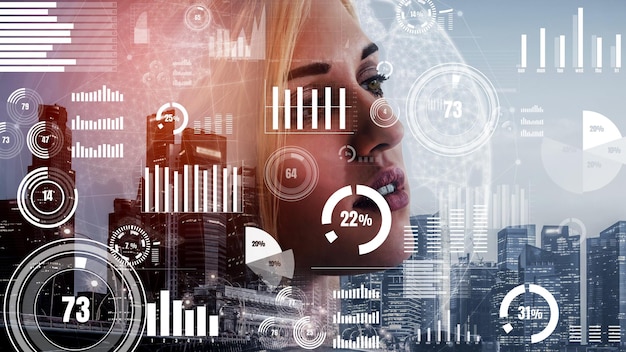 Dashboard aziendale concettuale per l'analisi dei dati finanziari