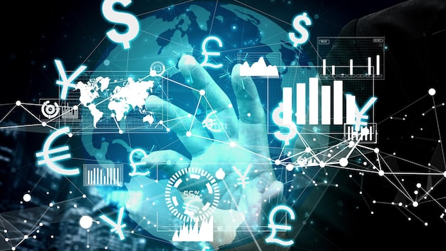 Dashboard aziendale concettuale per l'analisi dei dati finanziari