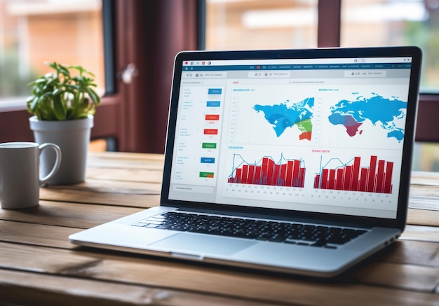 dashboard di visualizzazione tablet creata con l'intelligenza artificiale generativa