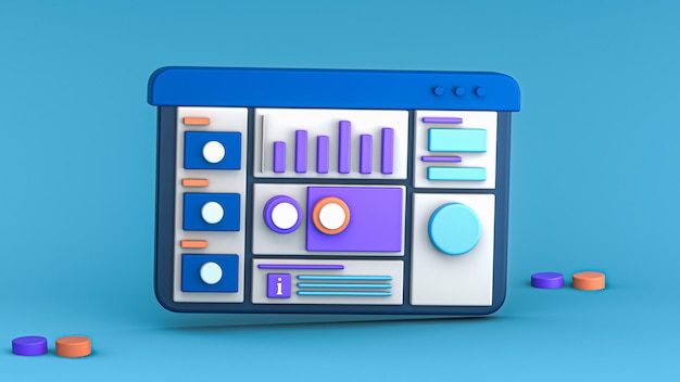 Dashboard Ui dati aziendali tecnologia moderna design icona digitale grafico piatto analyt grafico