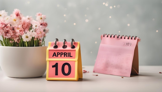 Data 1 aprile concetto creativo per il giorno dei bufoni Decorazione festiva calendario del giorno dei buffoni