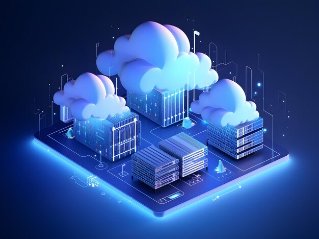 Data center cloud storage server cloud digitale sicurezza informatica protezione della rete di dati digitale