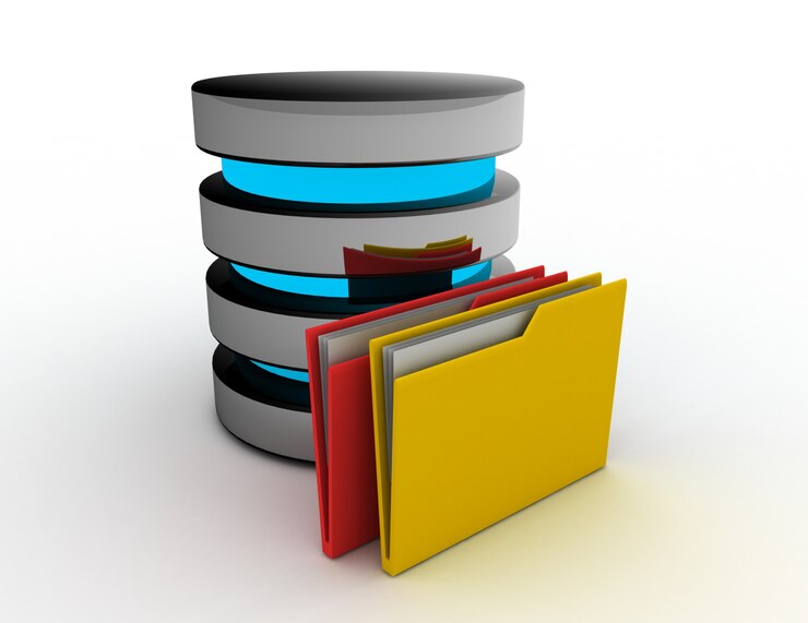 Photo database storage concept. 3d rendered illustration