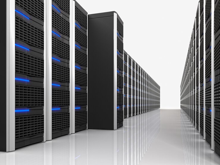 Foto datacenter con molti server