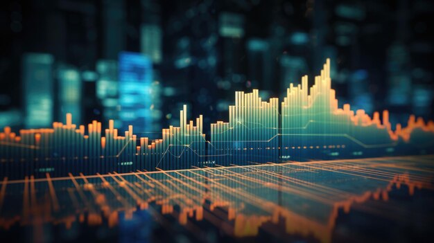 Dati finanziari grafico grafico rapporto statistica ricerca di marketing bellezza