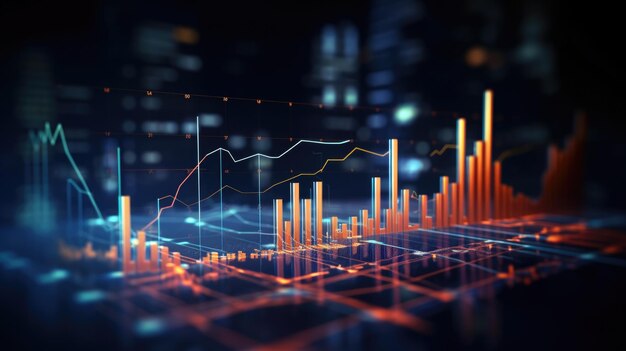 Dati finanziari grafico grafico rapporto statistica ricerca di marketing bellezza