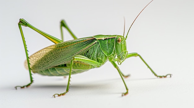 de un Saltamontes en Fondo Blanco