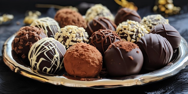 Decadente cioccolato tartufo dolce indulgenza lussuoso e irresistibile sogno del cioccolatino