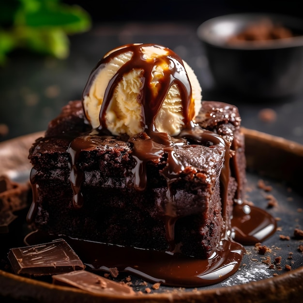 Decadenza in ogni boccone di brownie al cioccolato