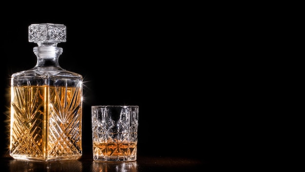 Decanter E Vetro Del Whisky