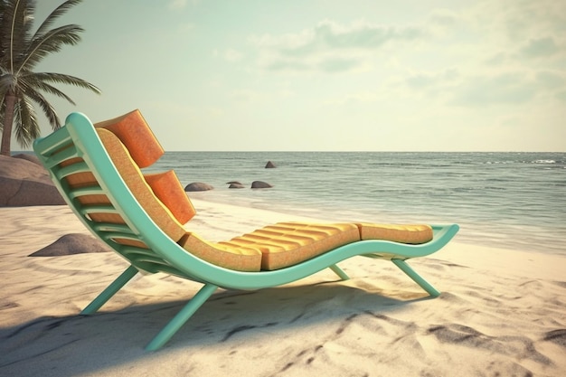 Deckchair sulla spiaggia Vacanze in mare