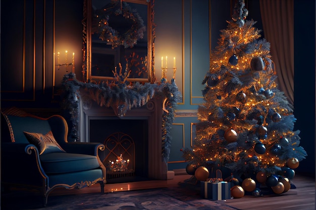 Decora la sala di ricevimento Buon Natale e Anno Nuovo