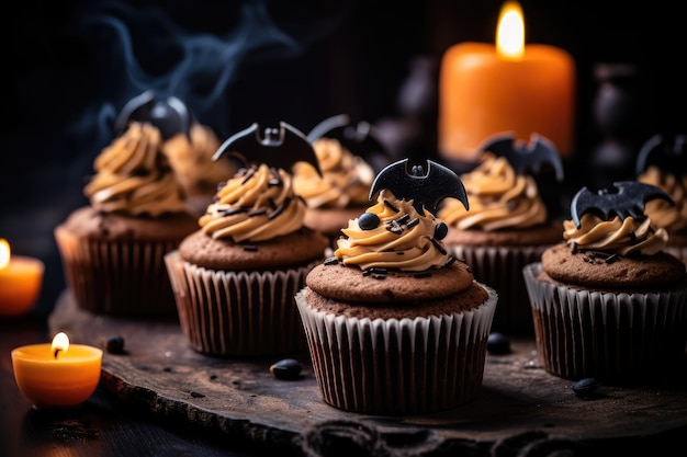 decorazione cupcake per il design spettrale di Halloween
