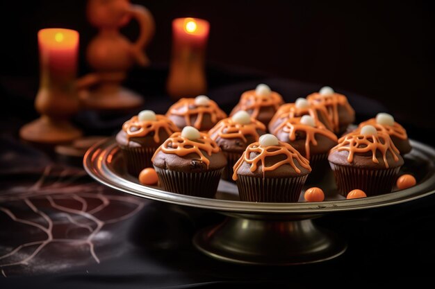 decorazione cupcake per il design spettrale di Halloween