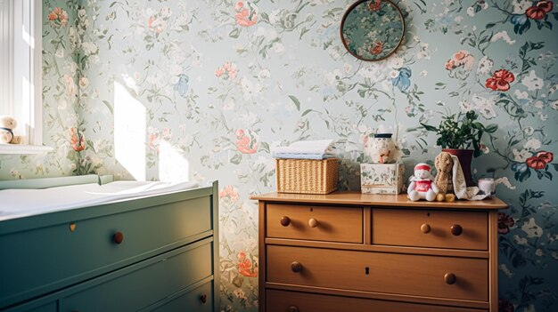 Decorazione della camera del bambino e ispirazione per l'interior design nel cottage in stile campagna inglese