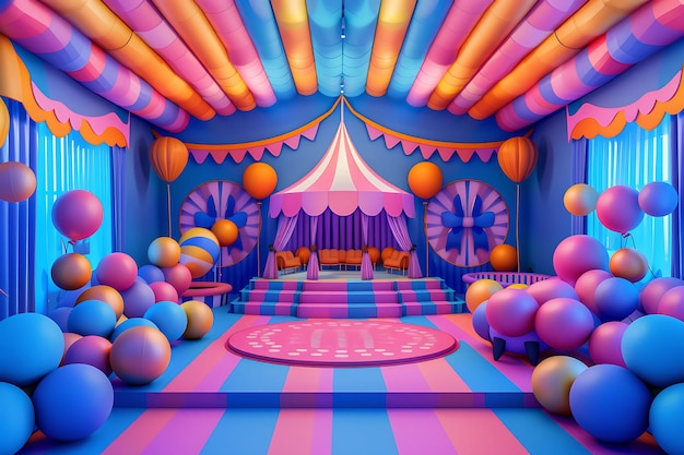 Decorazione della stanza ridefinita abbraccia colori neon vibranti e design d'interno cyberpunk futuristico