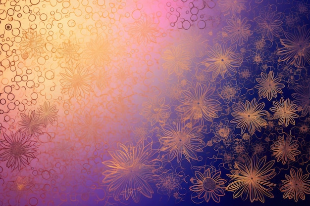 Decorazione di carta da parati di sfondo dal design di lusso con contorno viola e oro